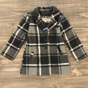NWT Urban Republic toddler girl plaid Pea Coat